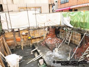 凌雲閣(浅草十二階)基礎と思われる部分1 凌雲閣(浅草十二階)基礎と思われる部分1