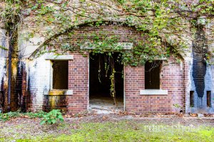 大久野島：中部砲台跡の入り口