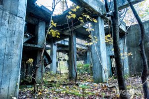 羽幌炭鉱選鉱場：屋外部分（北海道羽幌町）