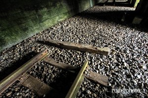 飯田線旧線大崩隧道:飯田線旧線の線路(長野県天龍村) 飯田線旧線大崩隧道:飯田線旧線の線路(長野県天龍村)