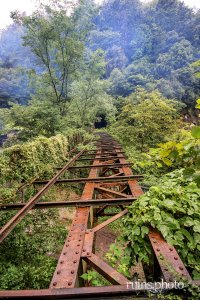 飯田線旧線大崩隧道:大崩隧道から見た精進隧道(長野県天龍村) 飯田線旧線大崩隧道:大崩隧道から見た精進隧道(長野県天龍村)