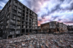 軍艦島30号棟外観・南西側